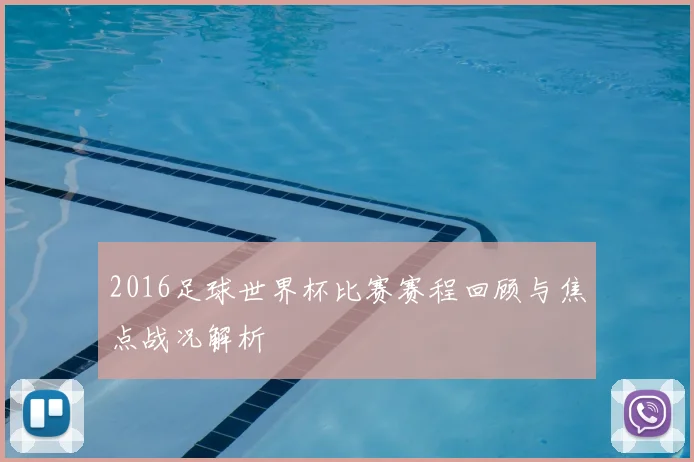 2016足球世界杯比赛赛程回顾与焦点战况解析